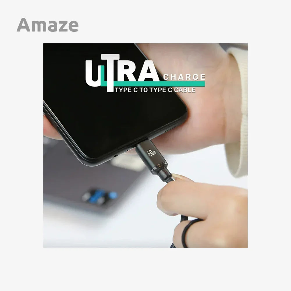 Amaze A40 ULTRA CHARGE TYPE C TO TYPE C CABLE 60W 1M