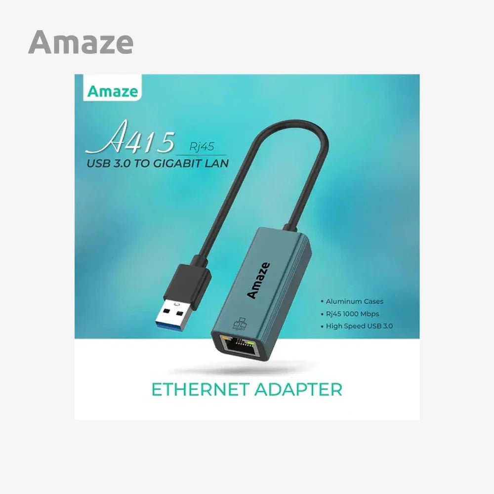 AMAZE A415 USB 3.0 TO GIGABIT ETHERNET ADAPTER