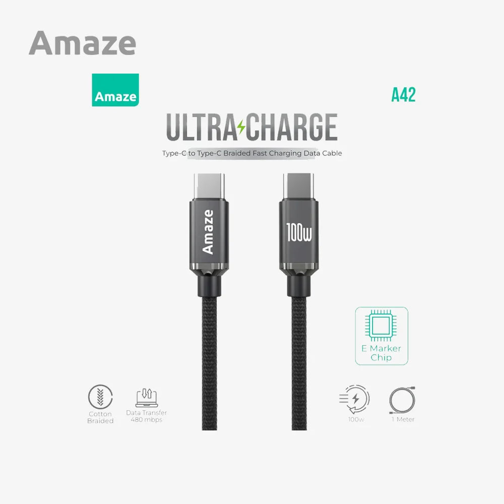 Amaze A42 Type-C to Type-C Cable (1 Meter)