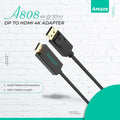 AMAZE A808 DP TO HDMI 4K ADAPTER CABLE