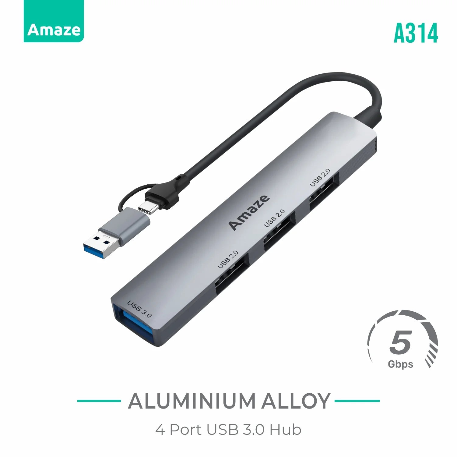 Amaze A314 4-Ports USB 3.0 Hub