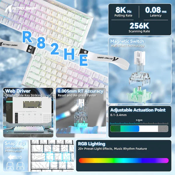 Attack Shark R82 HE Rapid Trigger Keyboard
