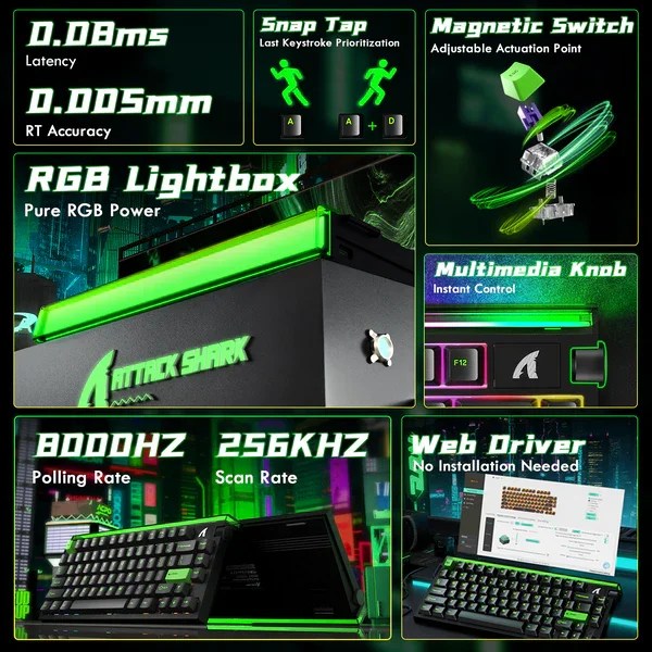 Attack Shark R85 HE Rapid Trigger Keyboard