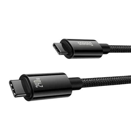 Baseus Tungsten Gold Fast Charging Data Cable Type-C to Type-C 240W 1m Black