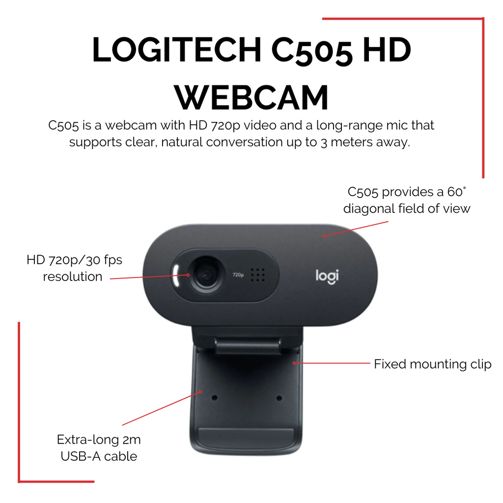 Logitech C505 HD Webcam