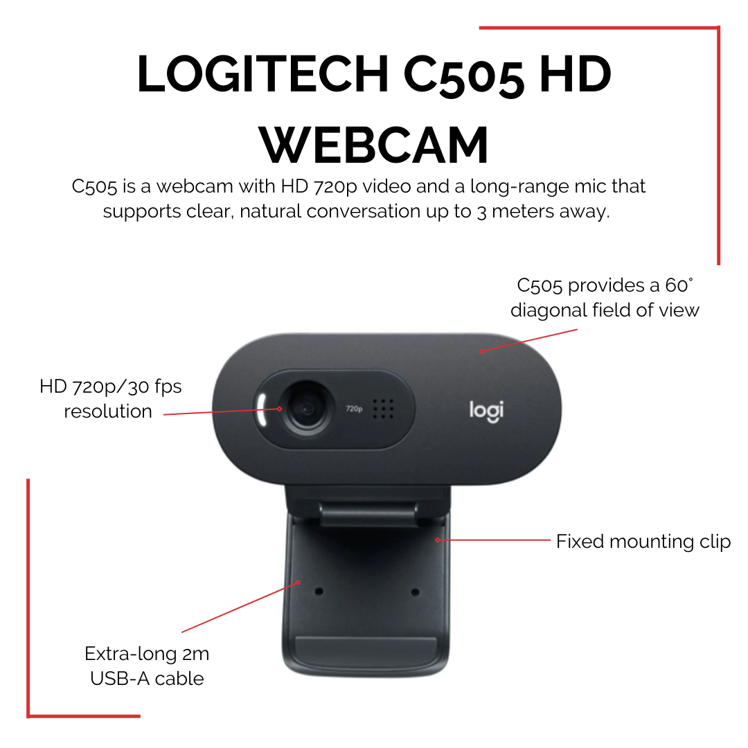 Logitech C505 HD Webcam