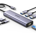 UGREEN 15598 Revodok 6-in-1 USB C Hub Gigabit Ethernet, 4K HDMI, 100W USB-C PD