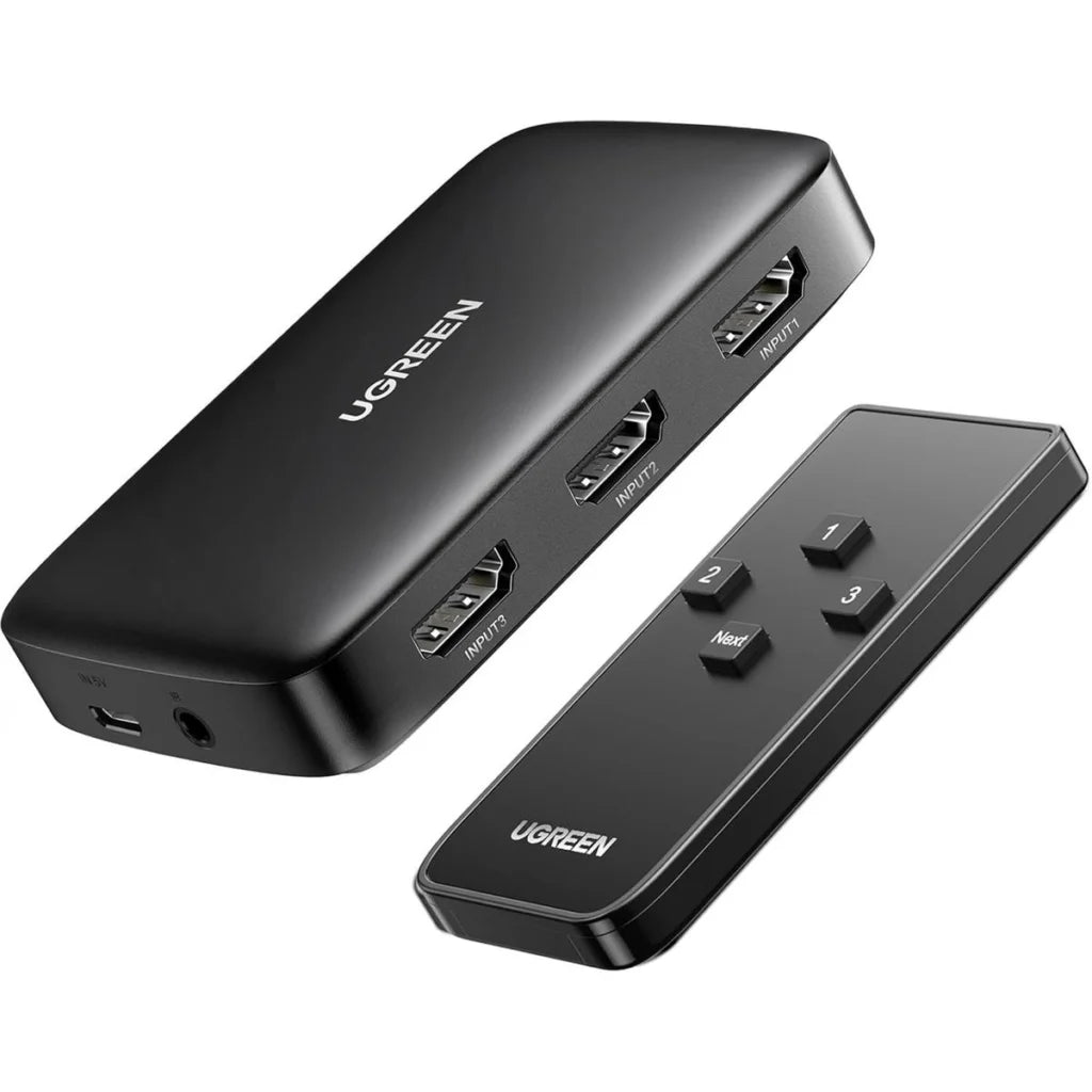 Ugreen HDMI Switch 3 IN 1 Out 4K HDMI Switcher Splitter – 80125