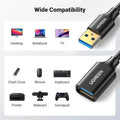 UGREEN 90722 USB-A MALE TO USB-A FEMALE EXTENSION CABLE 5M