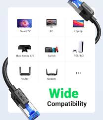 UGREEN 80433 CAT8 SHIELDED ROUND LAN CABLE 5M BRAIDED